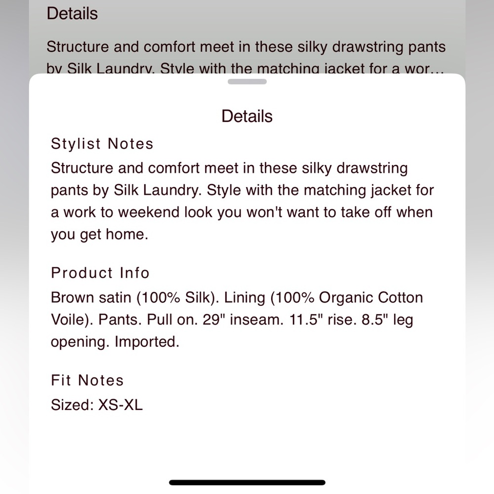 Silk Laundry 100% Silk Pants Small - Picture 7 of 7